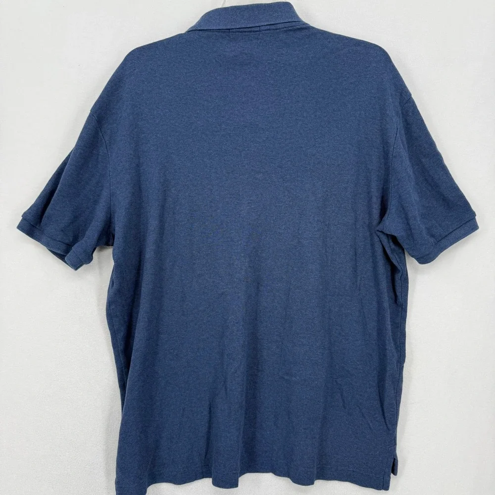 Polo Ralph Lauren Mens Shirt Large Blue Cotton Short Sleeve Red Pony Logo Soft‎